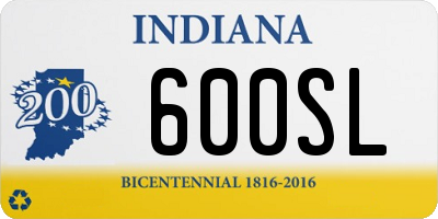 IN license plate 600SL