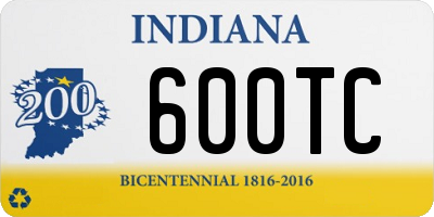 IN license plate 600TC