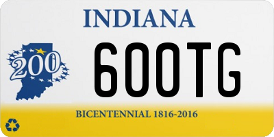 IN license plate 600TG