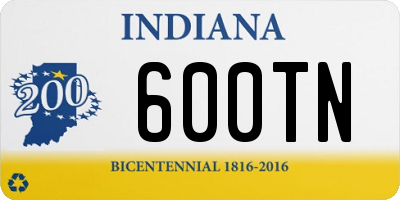 IN license plate 600TN