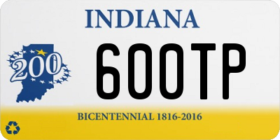 IN license plate 600TP