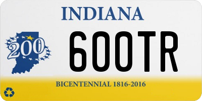 IN license plate 600TR