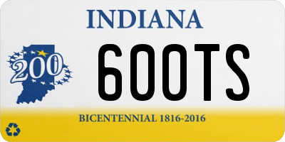IN license plate 600TS