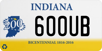 IN license plate 600UB