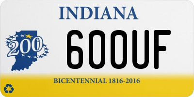 IN license plate 600UF