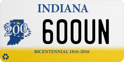 IN license plate 600UN