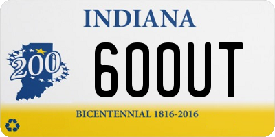 IN license plate 600UT