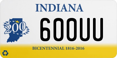 IN license plate 600UU