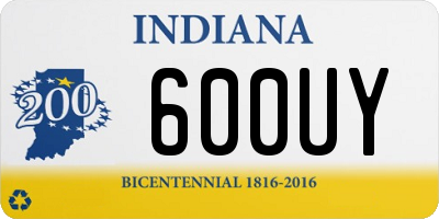 IN license plate 600UY