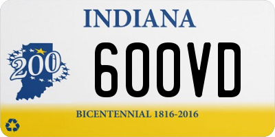 IN license plate 600VD