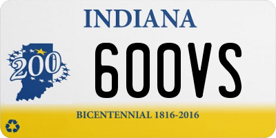 IN license plate 600VS