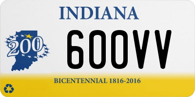IN license plate 600VV