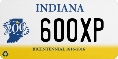 IN license plate 600XP