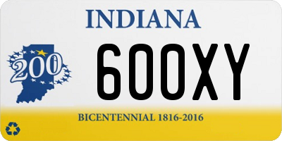 IN license plate 600XY