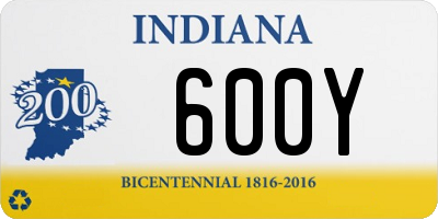 IN license plate 600Y