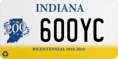 IN license plate 600YC