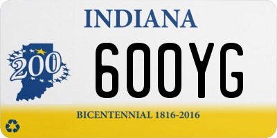 IN license plate 600YG