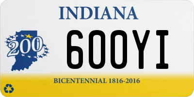 IN license plate 600YI