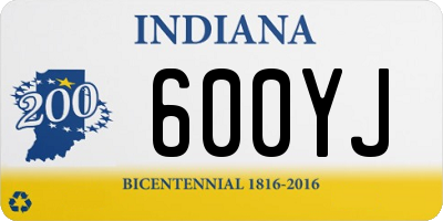 IN license plate 600YJ