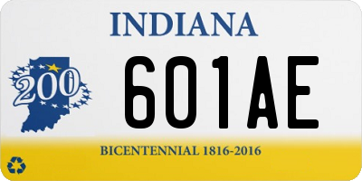 IN license plate 601AE