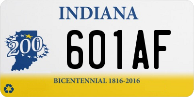 IN license plate 601AF