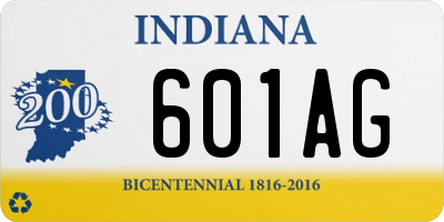 IN license plate 601AG