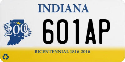 IN license plate 601AP