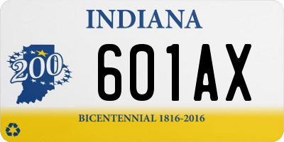 IN license plate 601AX