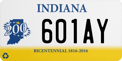 IN license plate 601AY