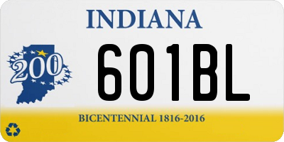 IN license plate 601BL