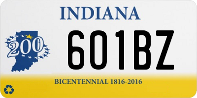 IN license plate 601BZ