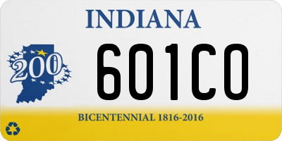 IN license plate 601CO