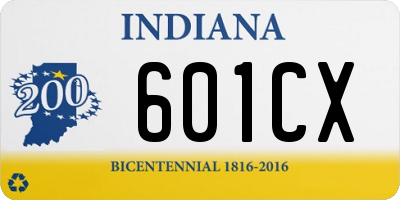 IN license plate 601CX