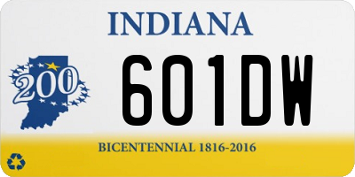 IN license plate 601DW