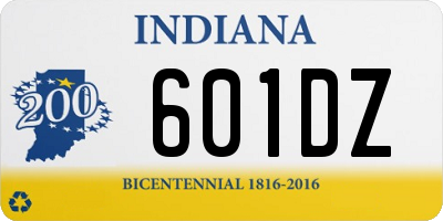 IN license plate 601DZ