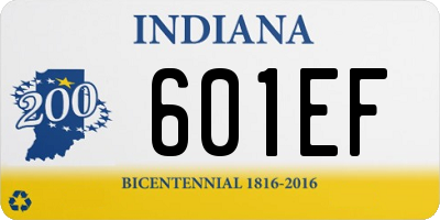 IN license plate 601EF