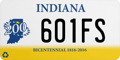 IN license plate 601FS