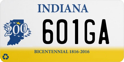 IN license plate 601GA