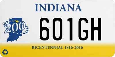 IN license plate 601GH