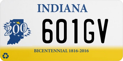 IN license plate 601GV