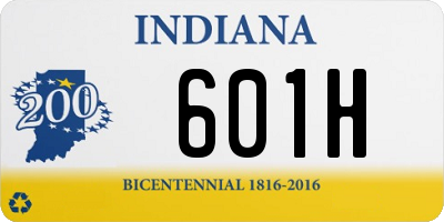 IN license plate 601H