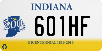 IN license plate 601HF