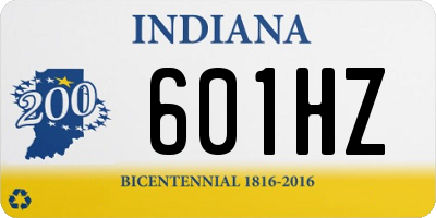 IN license plate 601HZ