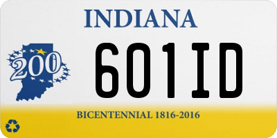 IN license plate 601ID
