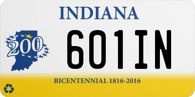 IN license plate 601IN