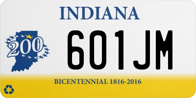 IN license plate 601JM