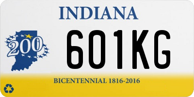 IN license plate 601KG