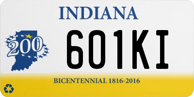 IN license plate 601KI