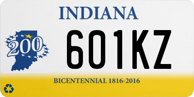 IN license plate 601KZ