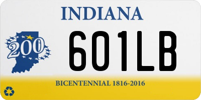 IN license plate 601LB